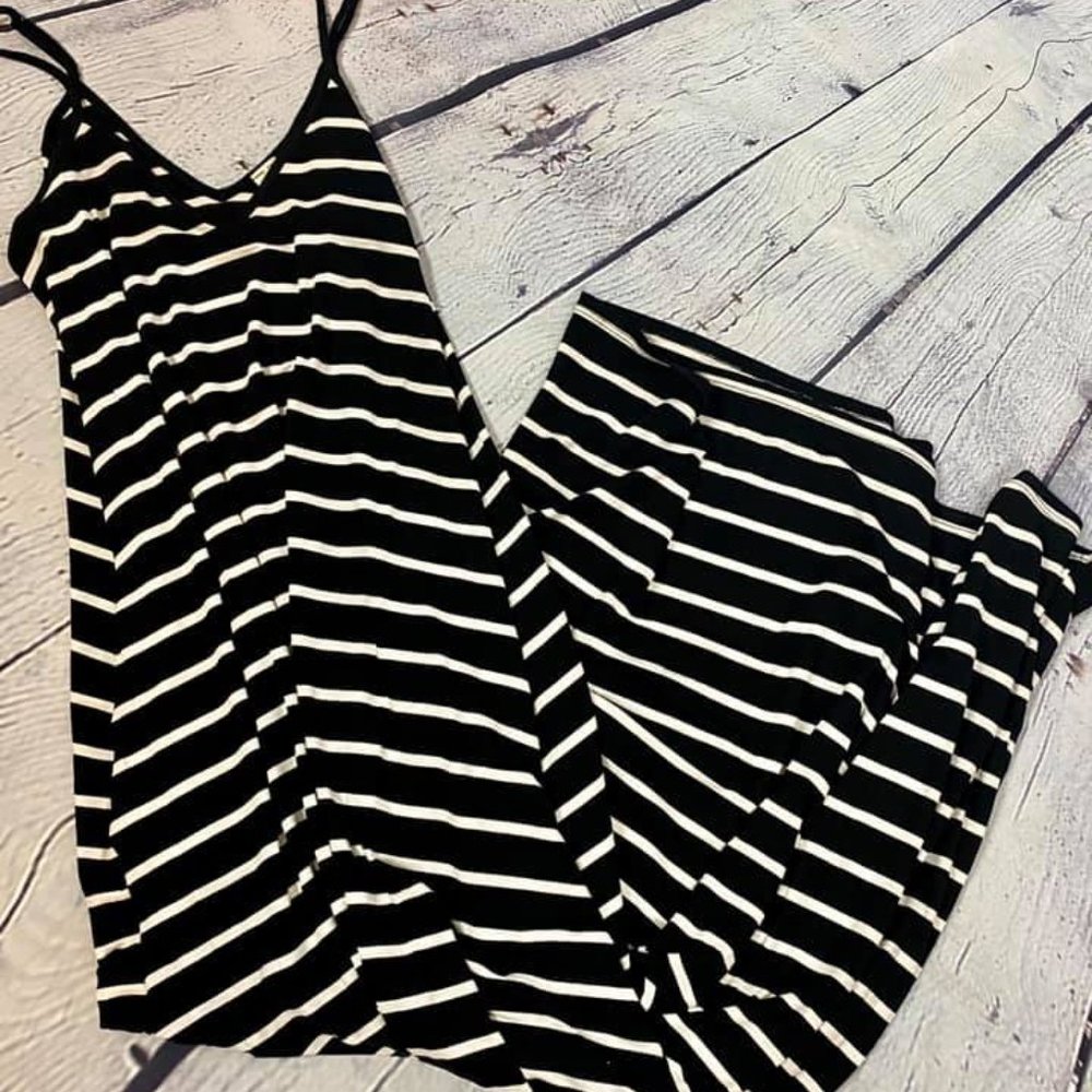 Black Striped Dress